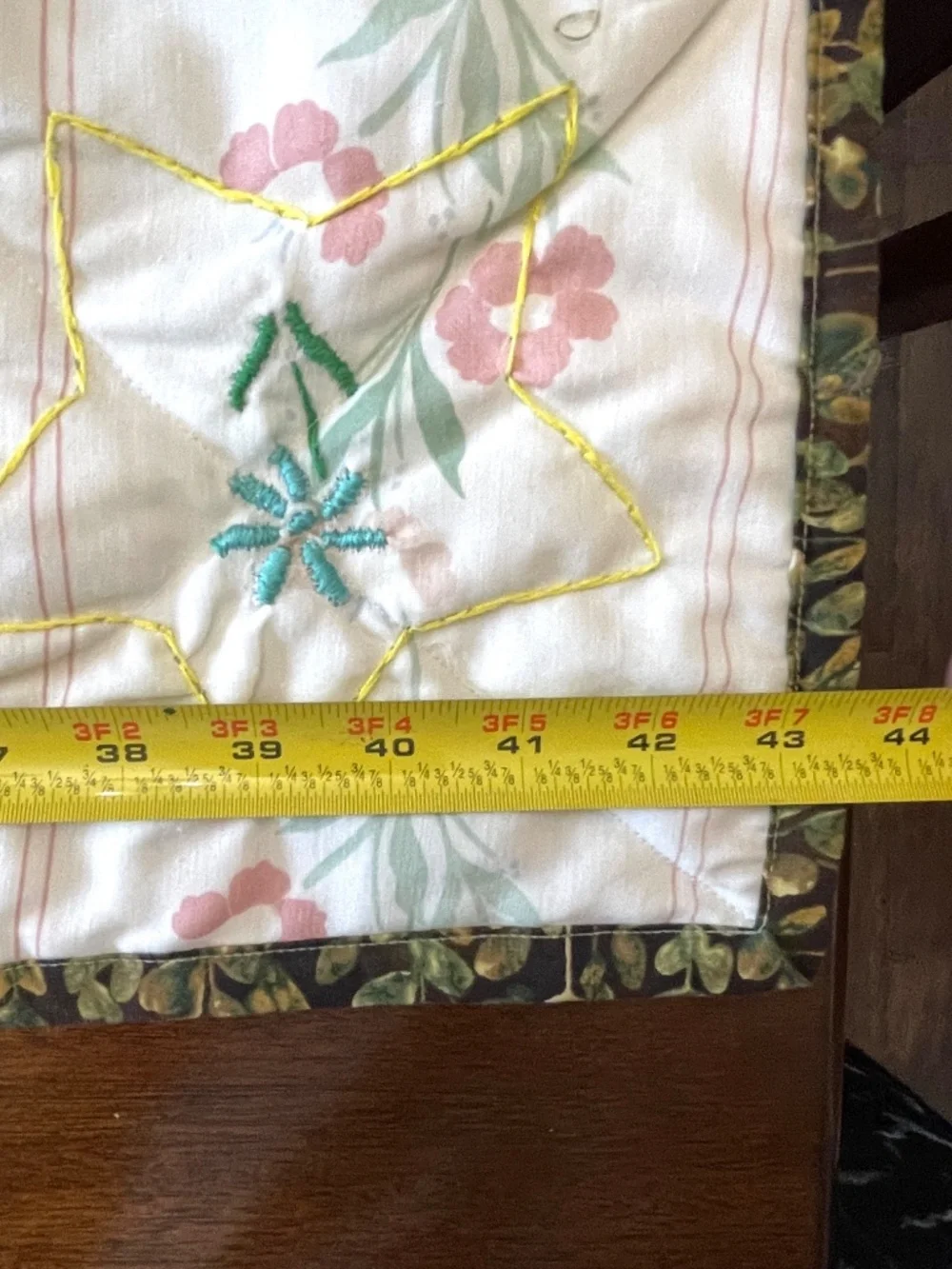 Handmade Whimsical Embroidered Lap Child Quilt